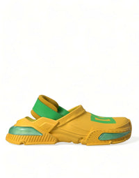 Dolce & Gabbana Dolce & Gabbana Yellow Green Rubber Clogs Men Slippers Men Men's Shoes