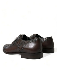 Dolce & Gabbana Dolce & Gabbana Brown Exotic Leather Lace Up Oxford Dress Men's Shoes