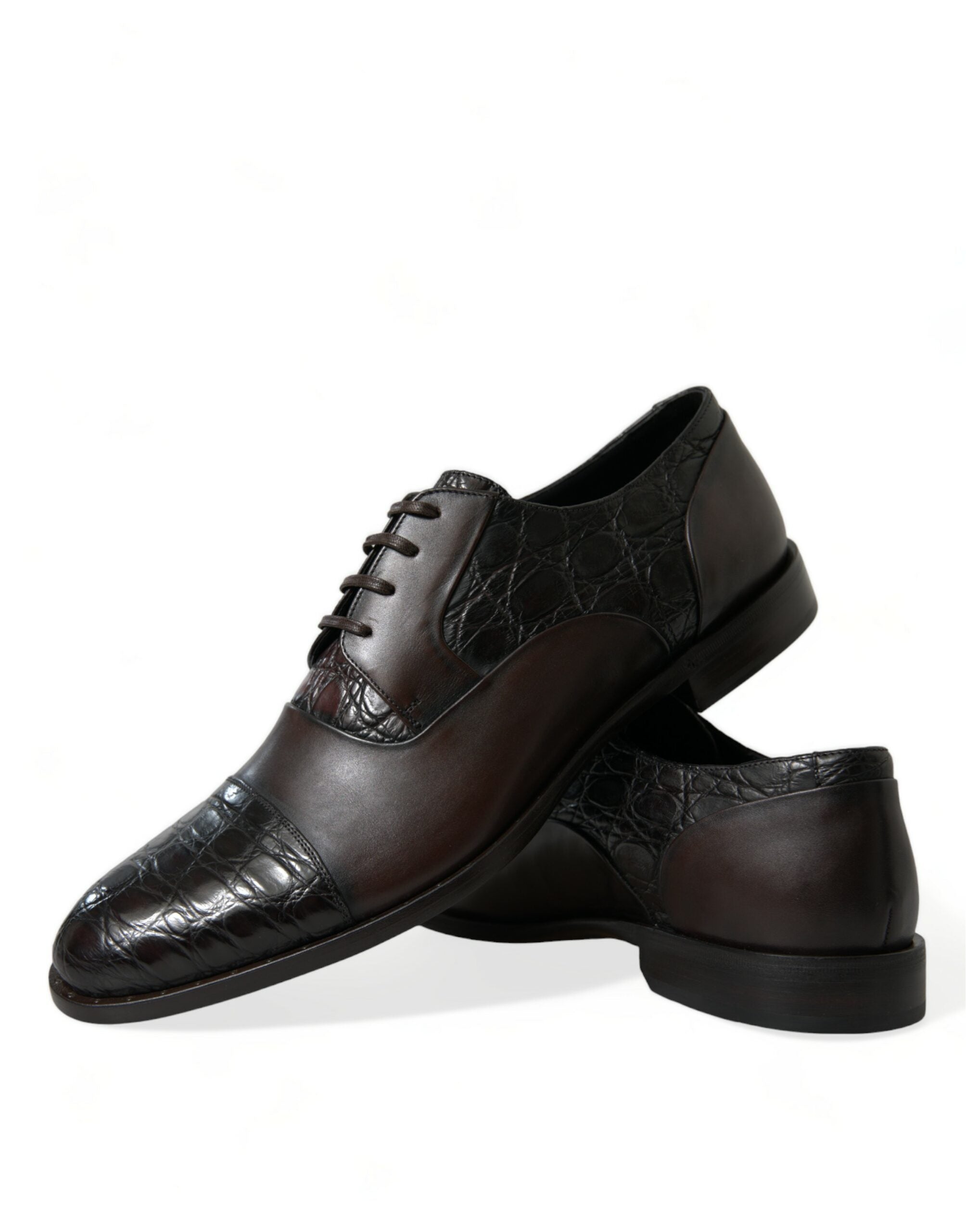 Dolce & Gabbana Dolce & Gabbana Brown Exotic Leather Formal Men Dress Men's Shoes