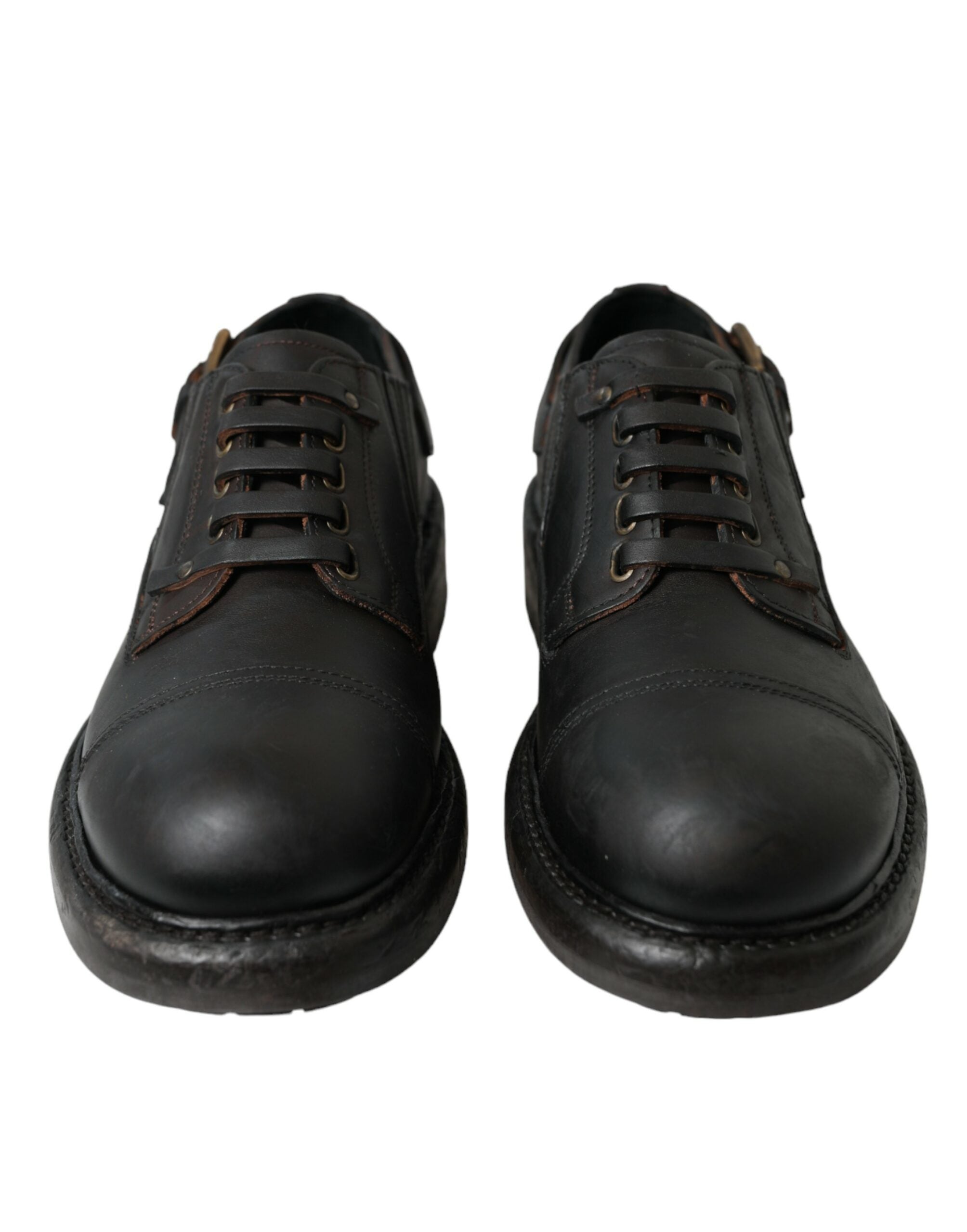 Dolce & Gabbana Dolce & Gabbana Brown Leather Lace Up Derby Men Dress Men's Shoes