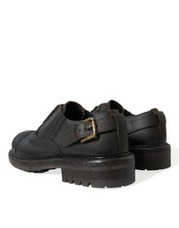 Dolce & Gabbana Dolce & Gabbana Brown Leather Lace Up Derby Men Dress Men's Shoes