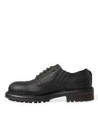 Dolce & Gabbana Dolce & Gabbana Brown Leather Lace Up Derby Men Dress Men's Shoes