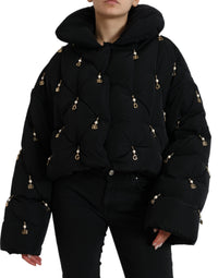 Dolce & Gabbana Dolce & Gabbana Black Embellished Quilted Shell Bomber Women's Jacket