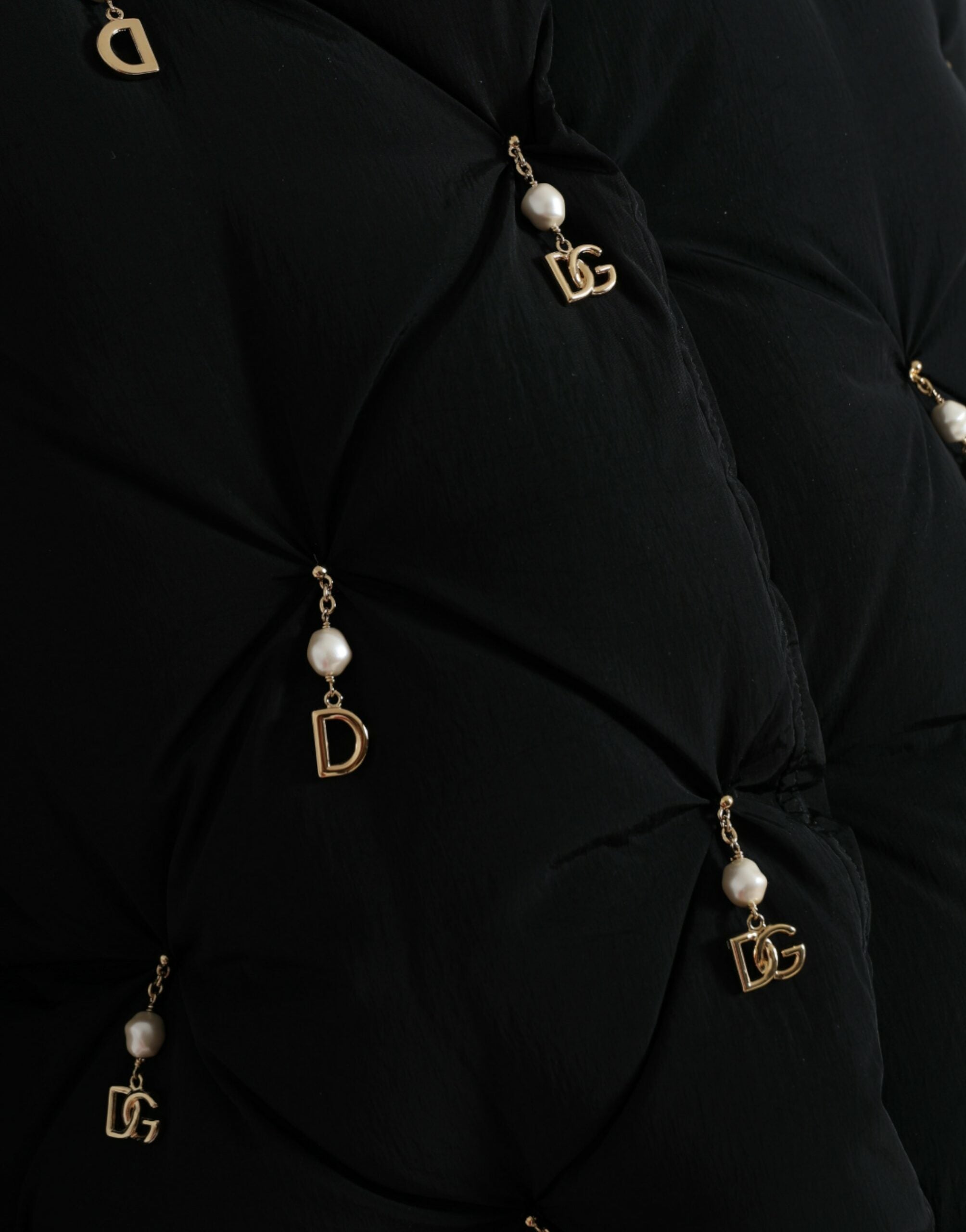 Dolce & Gabbana Dolce & Gabbana Black Embellished Quilted Shell Bomber Women's Jacket