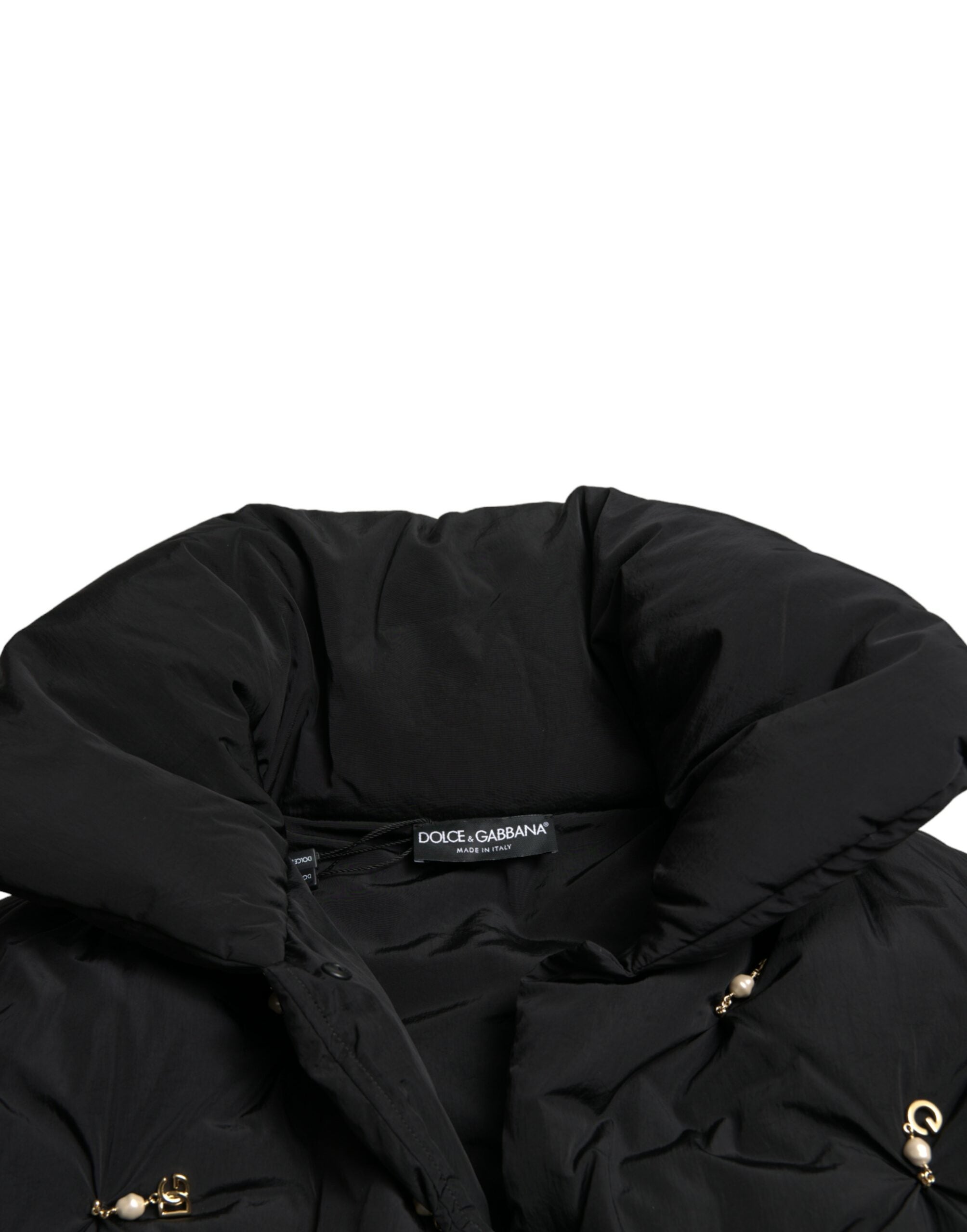 Dolce & Gabbana Dolce & Gabbana Black Embellished Quilted Shell Bomber Women's Jacket