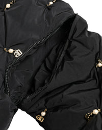 Dolce & Gabbana Dolce & Gabbana Black Embellished Quilted Shell Bomber Women's Jacket