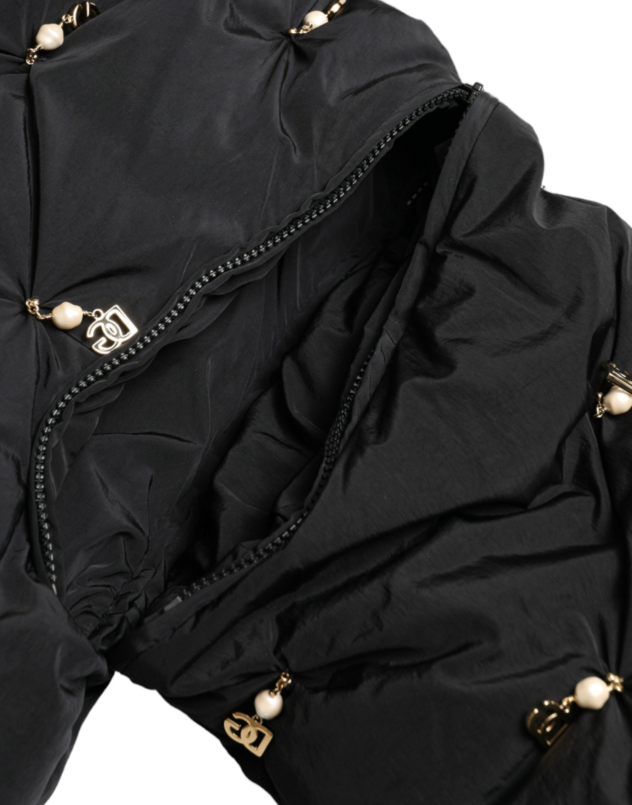 Dolce & Gabbana Dolce & Gabbana Black Embellished Quilted Shell Bomber Women's Jacket