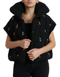 Dolce & Gabbana Dolce & Gabbana Black Embellished Quilted Shell Bomber Women's Jacket
