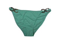 PilyQ Women's Aqua Full Bikini Bottom L Aqua