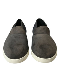 Dolce & Gabbana Blue Suede Caiman Men Loafers Slippers Men's Shoes