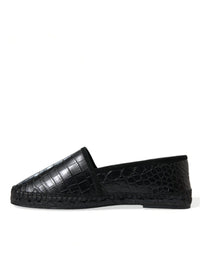 Dolce & Gabbana Dolce & Gabbana Black Exotic Leather Espadrilles Slip On Men's Shoes
