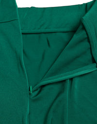 Dolce & Gabbana Green Nylon Stretch Slim Leggings Women's Pants