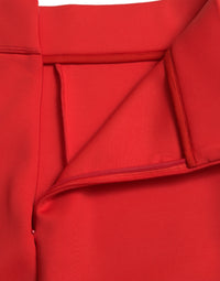 Dolce & Gabbana Dolce & Gabbana Red Nylon Stretch Slim Leggings Women's Pants