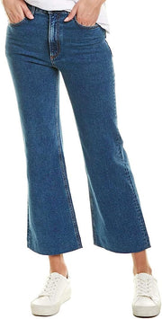 Rag & Bone Women's Washed Stretch Denim Wide Leg Ankle Jeans