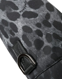 Dolce & Gabbana Black Leopard Round Slim Tote Bottle Cage Men's Bag