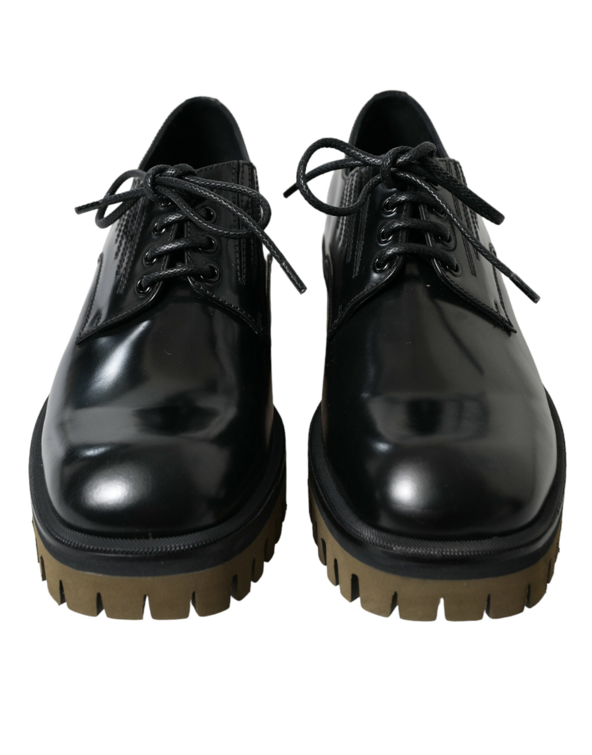 Dolce & Gabbana Dolce & Gabbana Black Leather Lace Up Derby Men Dress Men's Shoes