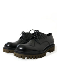 Dolce & Gabbana Dolce & Gabbana Black Leather Lace Up Derby Men Dress Men's Shoes