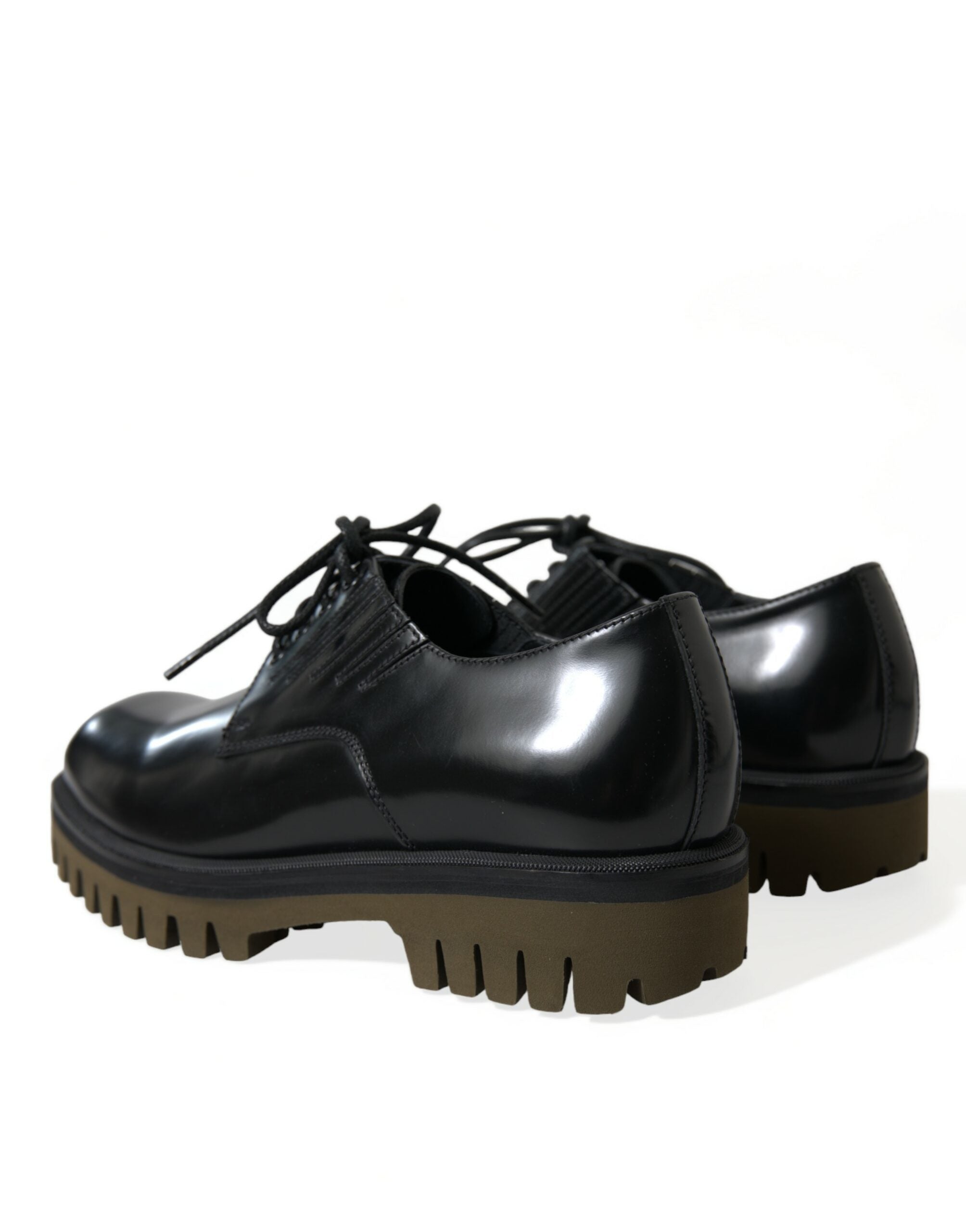Dolce & Gabbana Dolce & Gabbana Black Leather Lace Up Derby Men Dress Men's Shoes