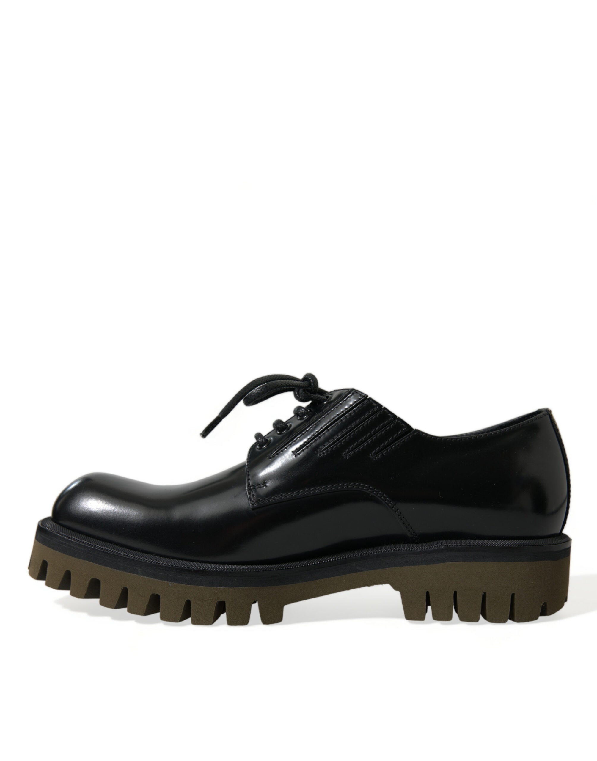 Dolce & Gabbana Dolce & Gabbana Black Leather Lace Up Derby Men Dress Men's Shoes
