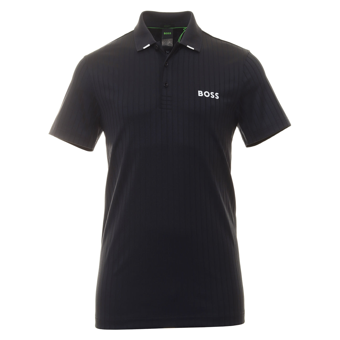 Hugo Boss Men's Paddytech Black Stretch Poly Short Sleeve Polo T-Shirt XXL Black