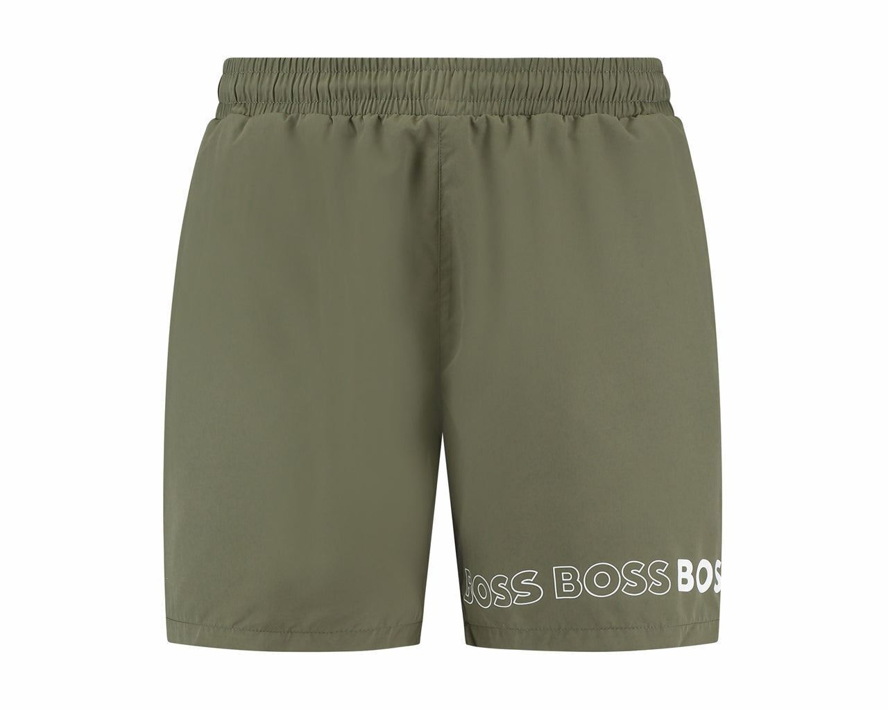 BOSS Men's Standard Vertical Logo Swim Trunk, Kale Green XXL Kale Green