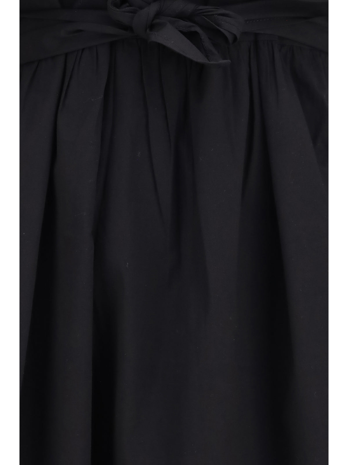Ganni Women Midi Dress With Bows And Puff Shoulders