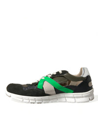 Dolce & Gabbana Multicolor Leather Suede Low Top Sneakers Men's Shoes