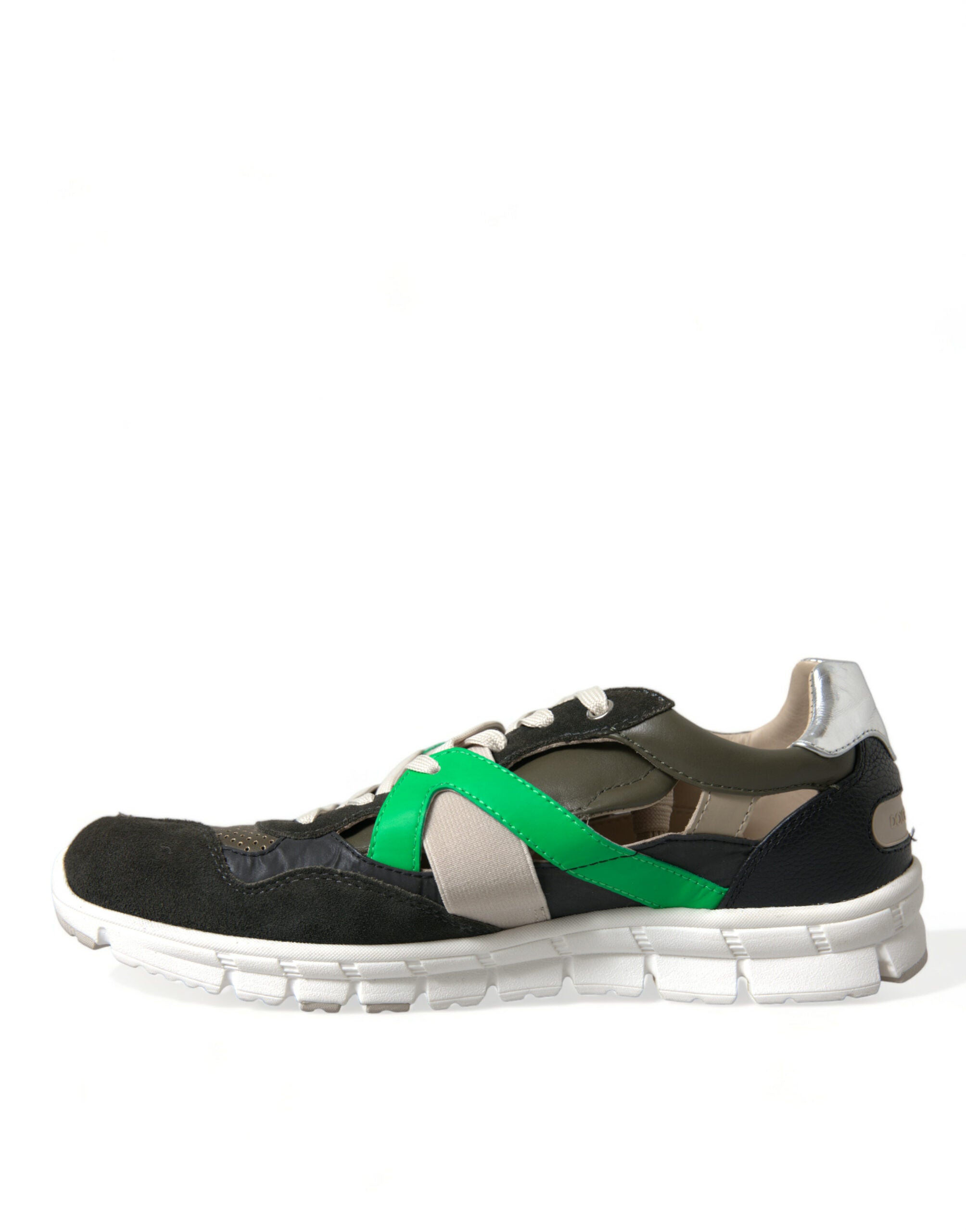 Dolce & Gabbana Multicolor Leather Suede Low Top Sneakers Men's Shoes