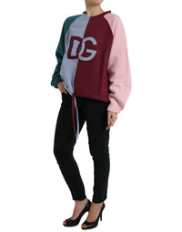 Dolce & Gabbana Multicolor Cotton Crewneck Pullover Women's Sweater