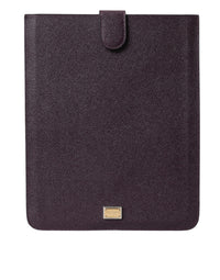 Dolce & Gabbana Dolce & Gabbana Dark Brown Leather Logo Plaque Cover Sleeve Tablet Women's Case