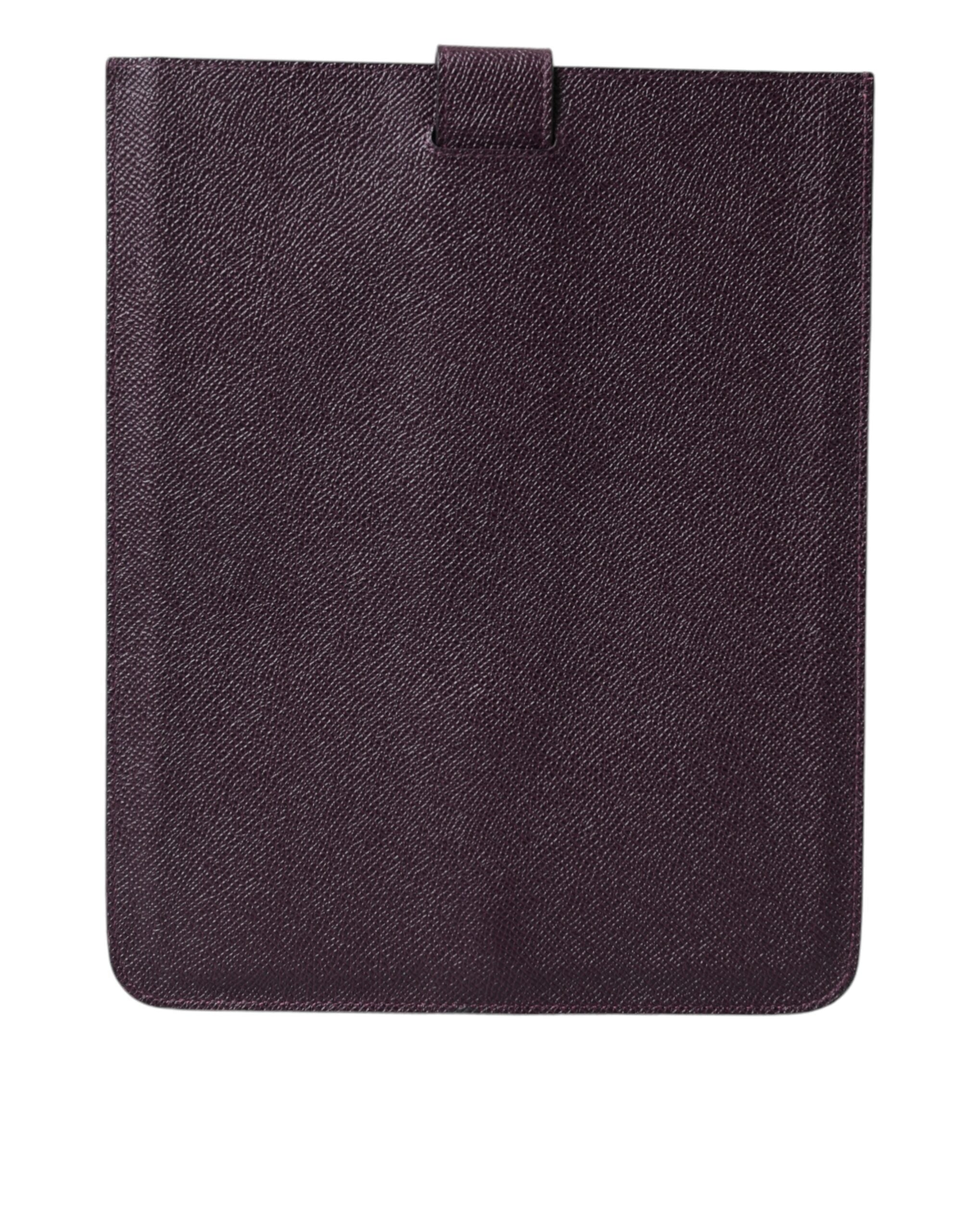 Dolce & Gabbana Dolce & Gabbana Dark Brown Leather Logo Plaque Cover Sleeve Tablet Women's Case