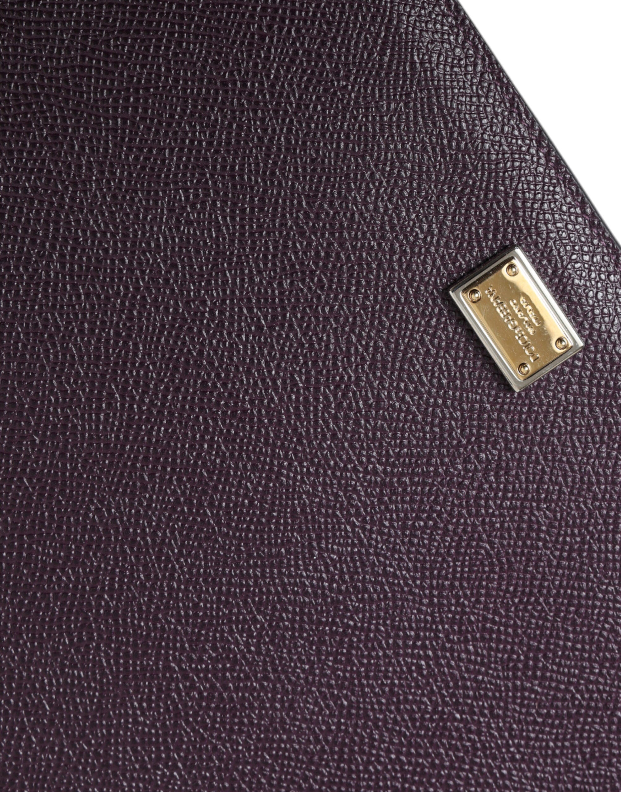 Dolce & Gabbana Dolce & Gabbana Dark Brown Leather Logo Plaque Cover Sleeve Tablet Women's Case