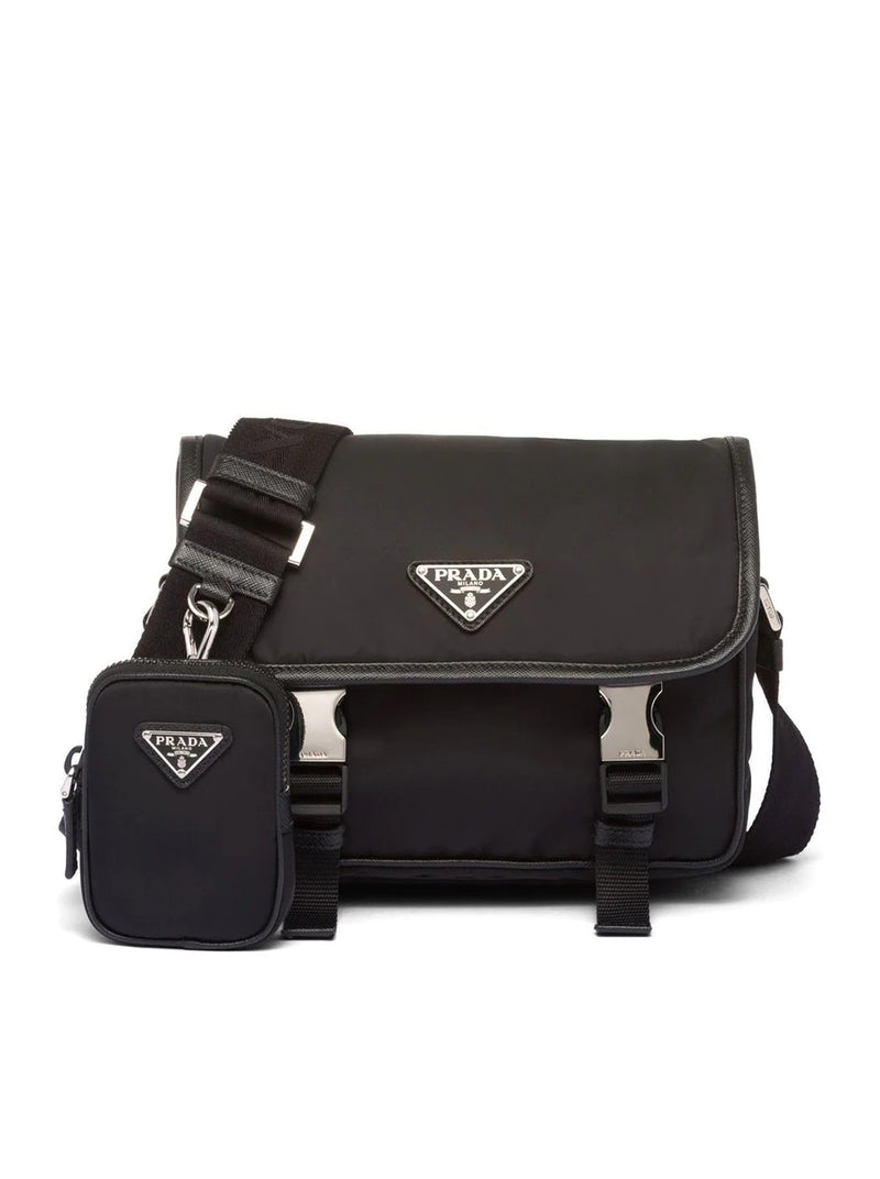 Prada Men Re-Nylon And Saffiano Shoulder Bag