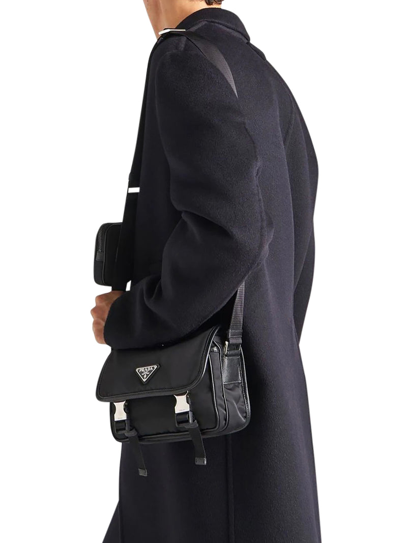 Prada Men Re-Nylon And Saffiano Shoulder Bag