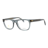 David Beckham Eyeglasses Rectangle Full Rim, Transparent Grey Frame and Clear Demo Lenses Lens DB70850KB700