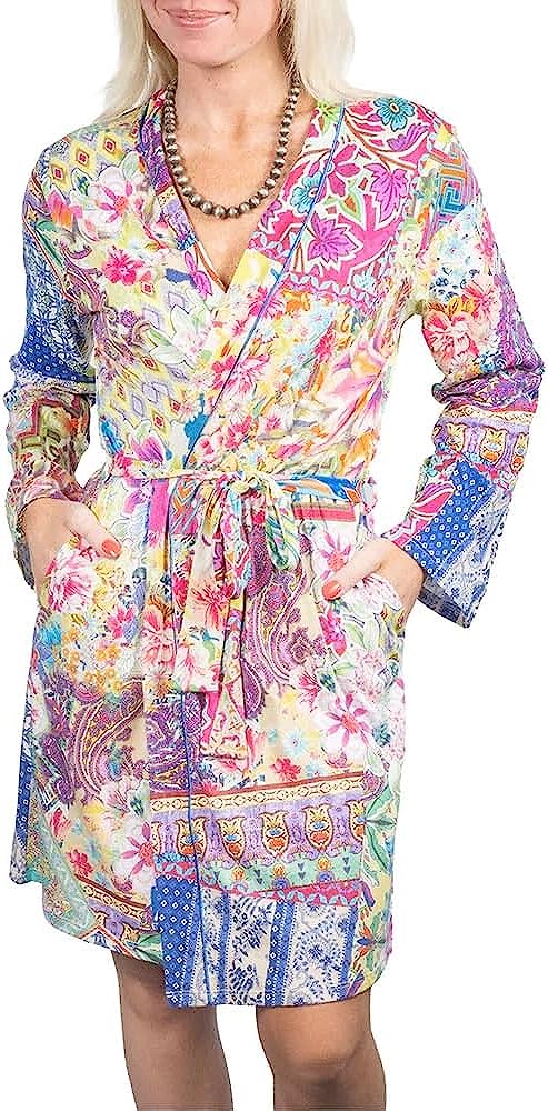 Johnny Was Women Talavera Long Sleeve Belted Sleep Robe Multi XS Multi-Color