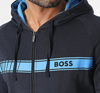Hugo Boss Men's Authentic Zip-Up Hooded Sweatshirt, Dark Navy Blue
