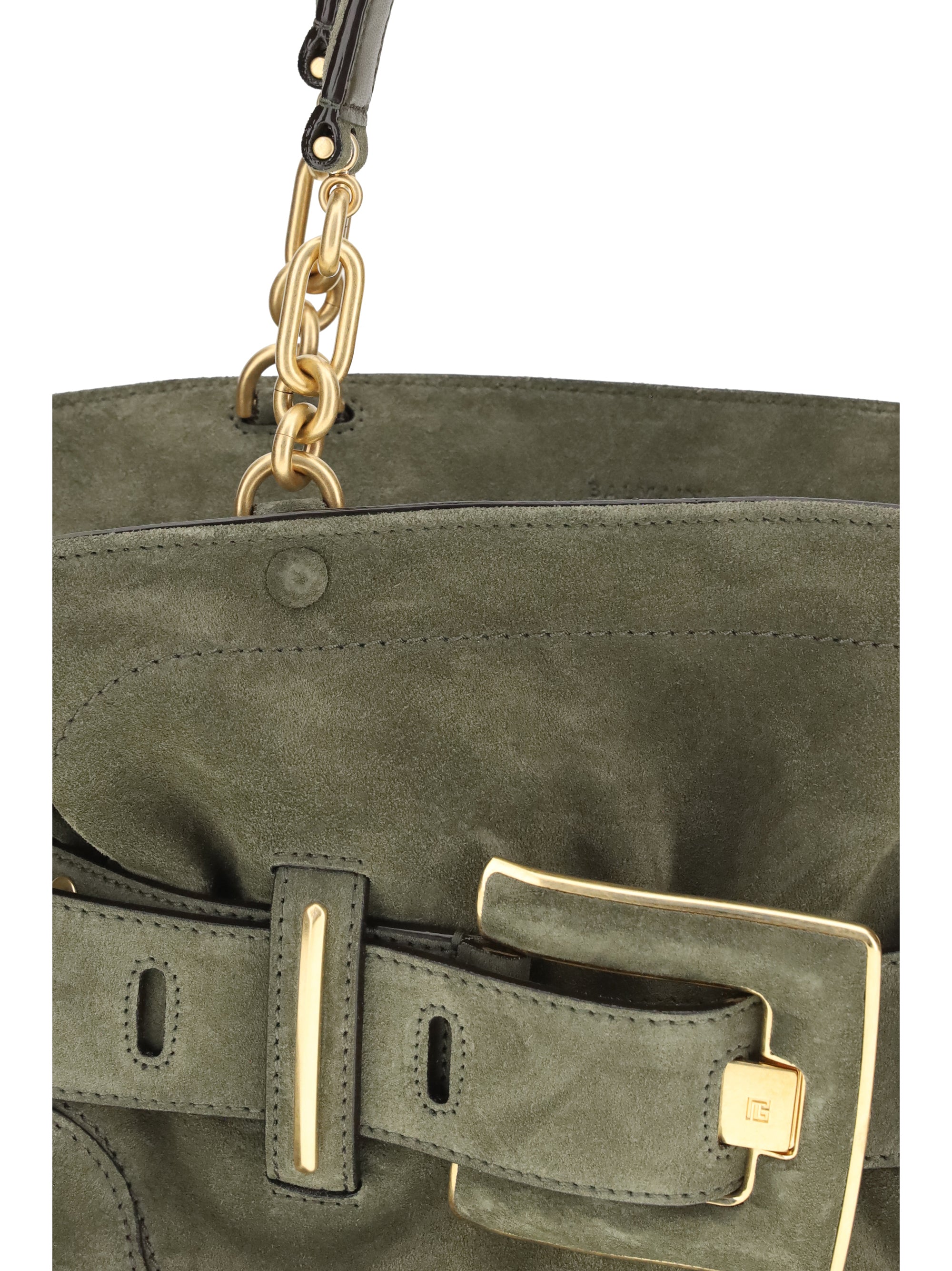 BALMAIN Balmain Women Anthem Bag In Suede Leather