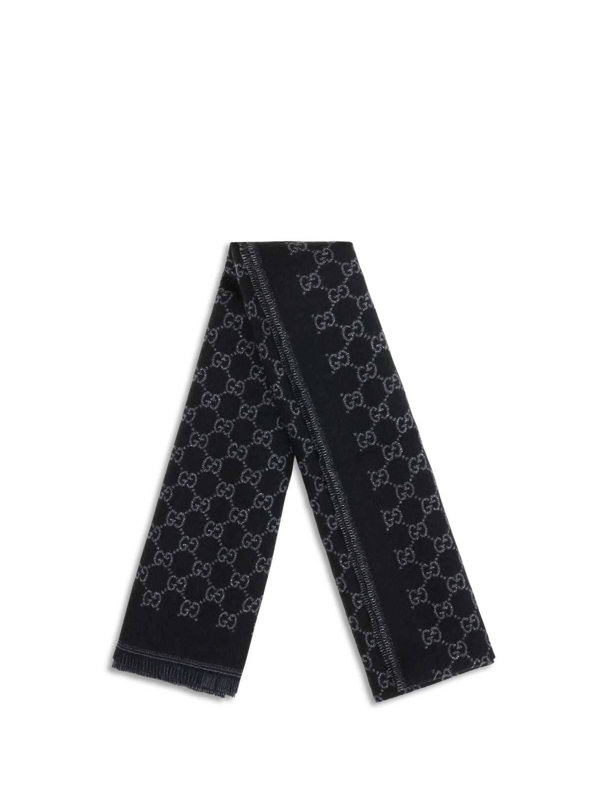Gucci Women Miss Stenny Gg Monogram Wool Scarf