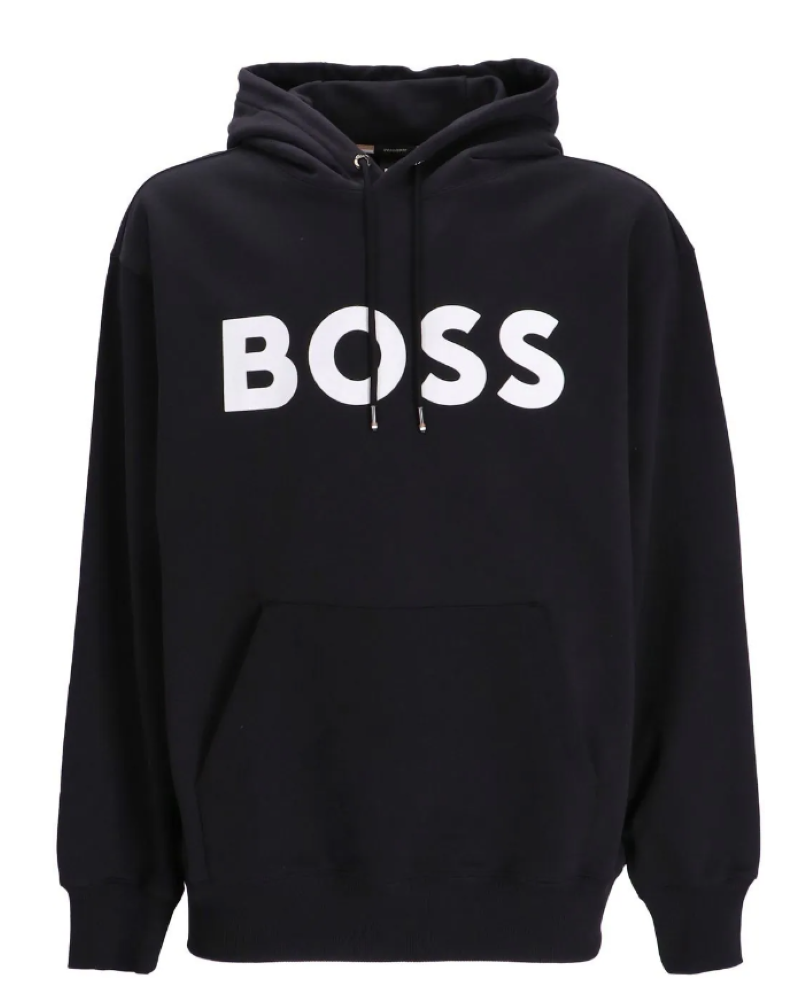 Hugo Boss Men's Sullivan 16 Black Logo Hoodie Sweatshirt Black