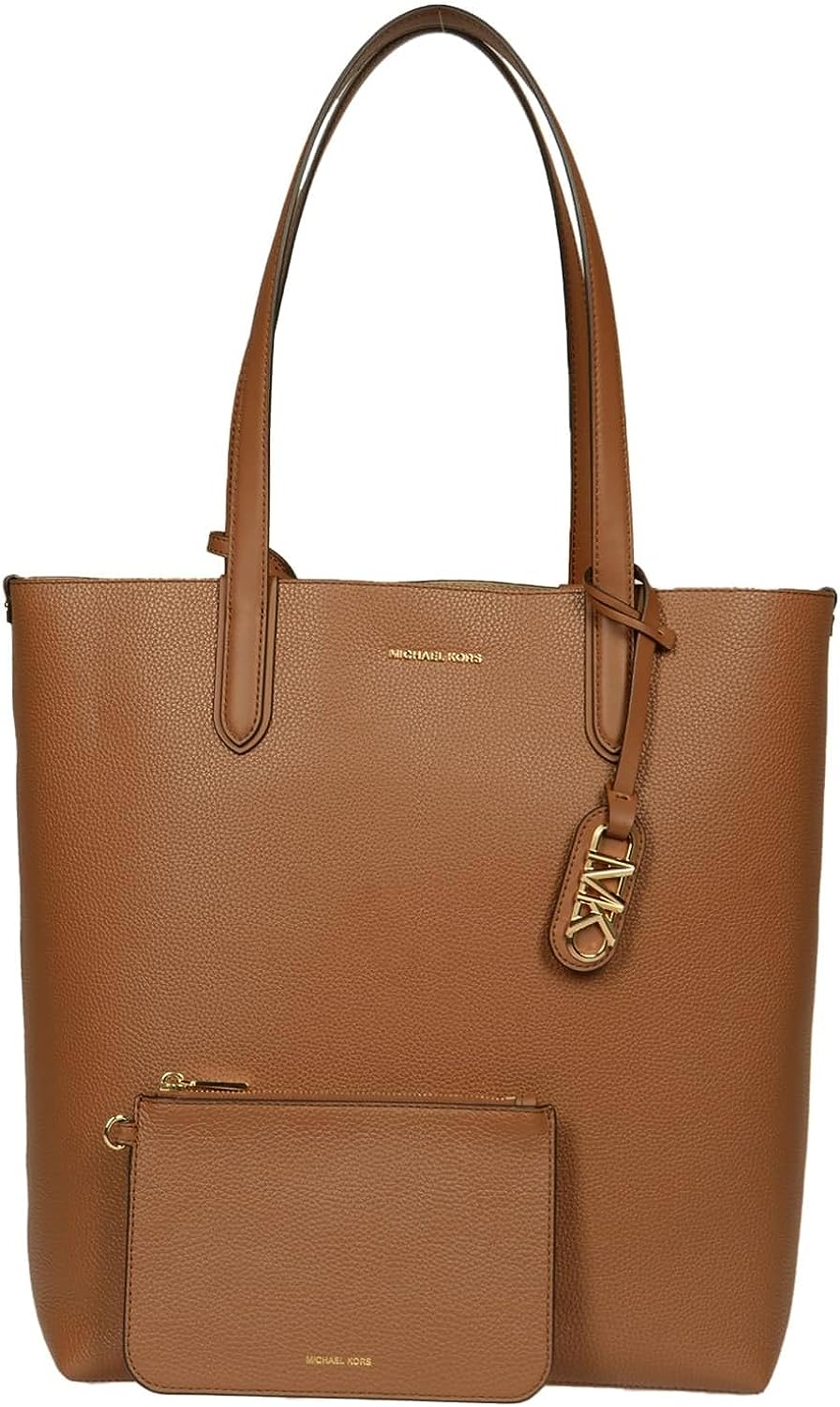 Michael Michael Kors Women's Luggage Brown Eliza Extra Large East/West Reversible Tote Handbag One Size Luggage