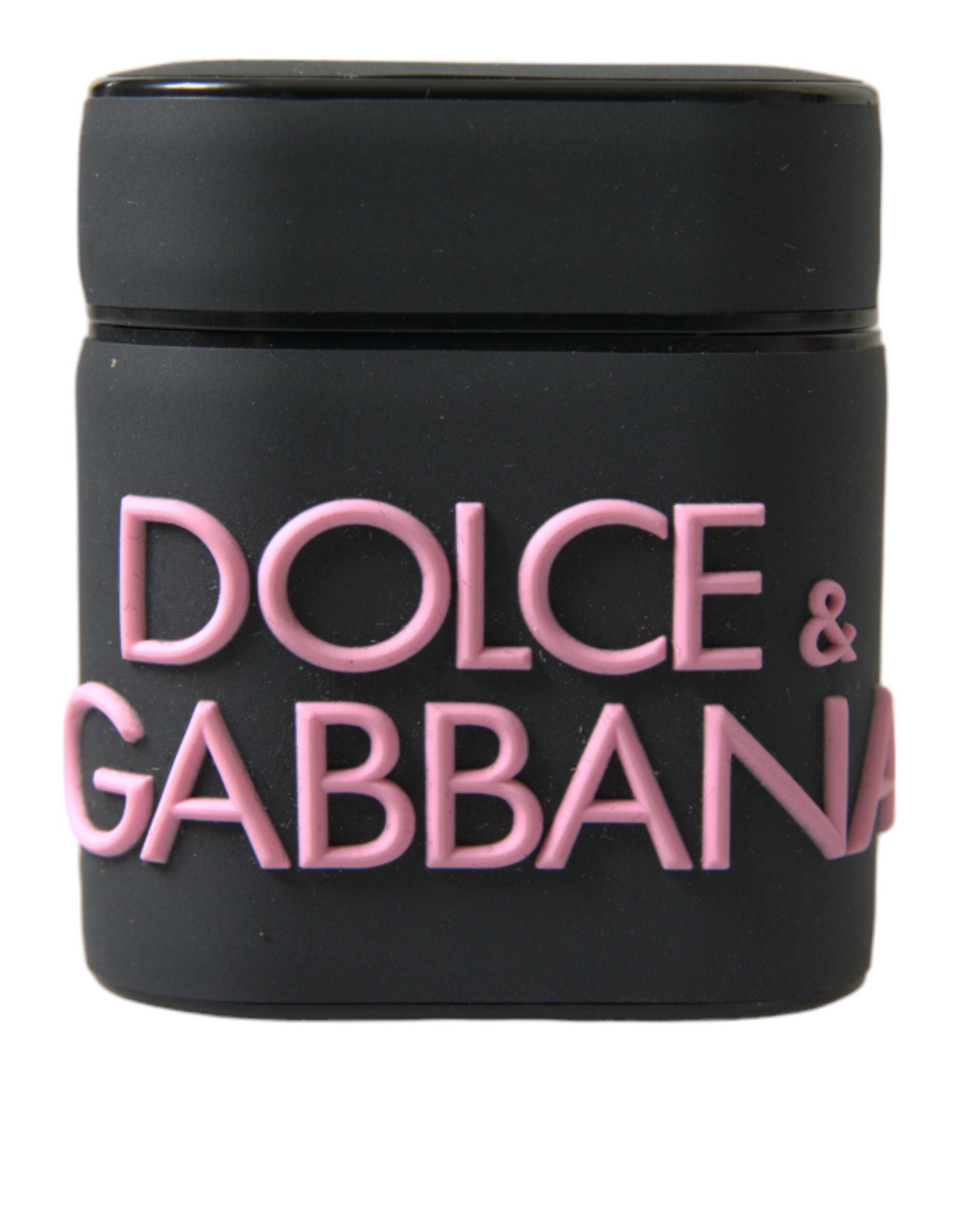 Dolce & Gabbana Dolce & Gabbana Black Pink Silicone Embossed Logo Airpods Women's Case