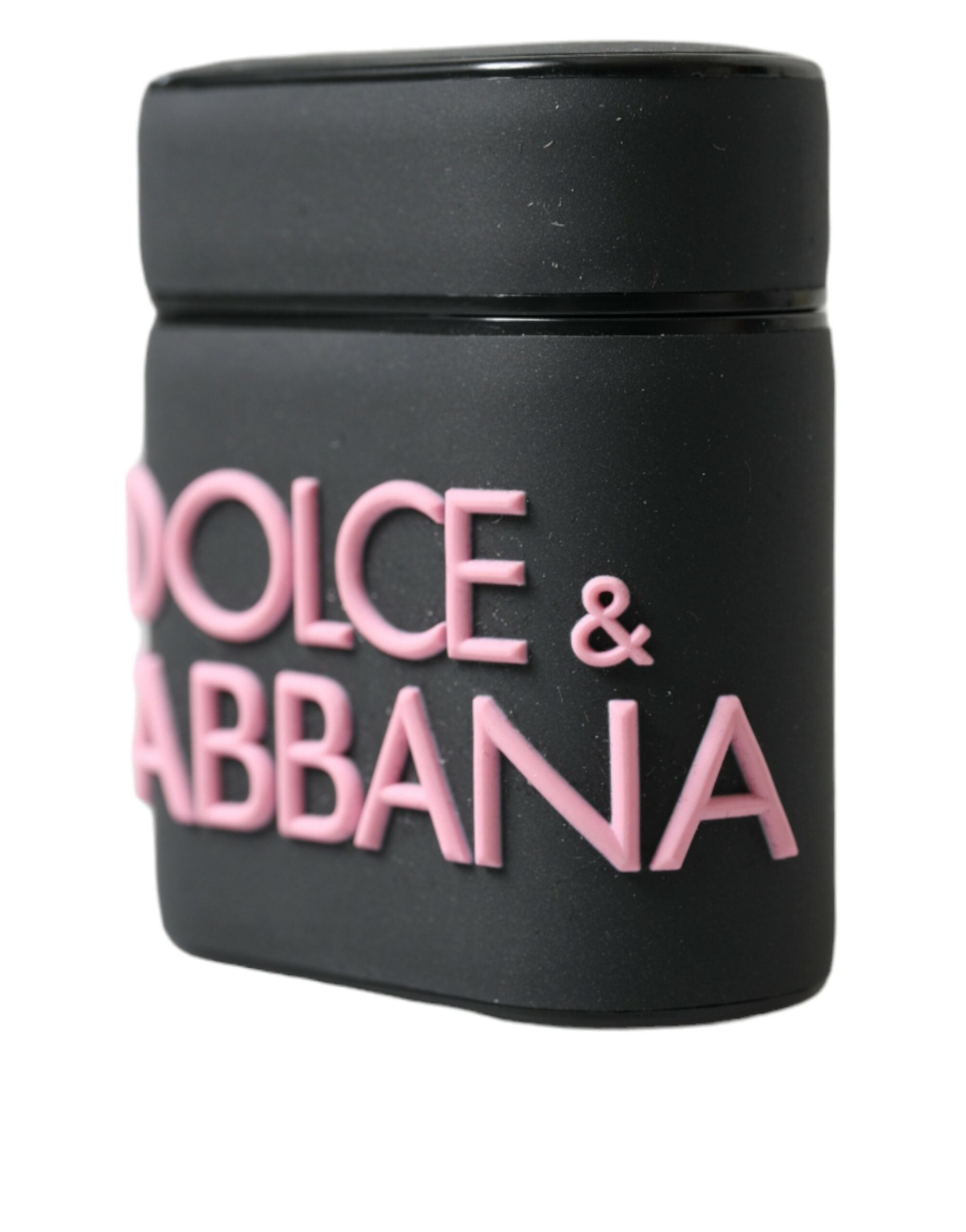 Dolce & Gabbana Dolce & Gabbana Black Pink Silicone Embossed Logo Airpods Women's Case