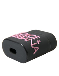 Dolce & Gabbana Dolce & Gabbana Black Pink Silicone Embossed Logo Airpods Women's Case