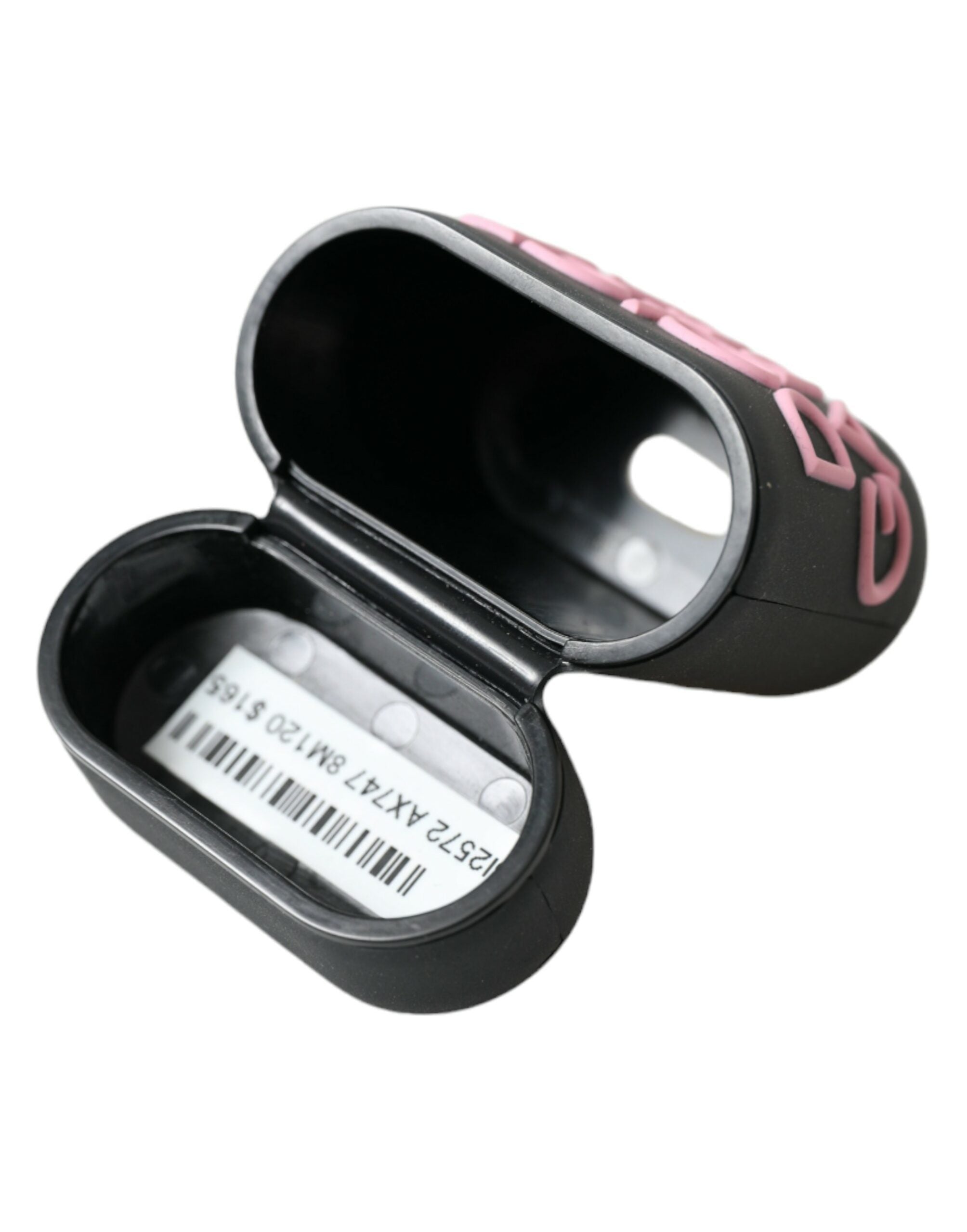 Dolce & Gabbana Dolce & Gabbana Black Pink Silicone Embossed Logo Airpods Women's Case