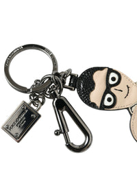 Dolce & Gabbana Dolce & Gabbana Leather Dominico Stefano #DGFAMILY Logo Badge Men's Keychain