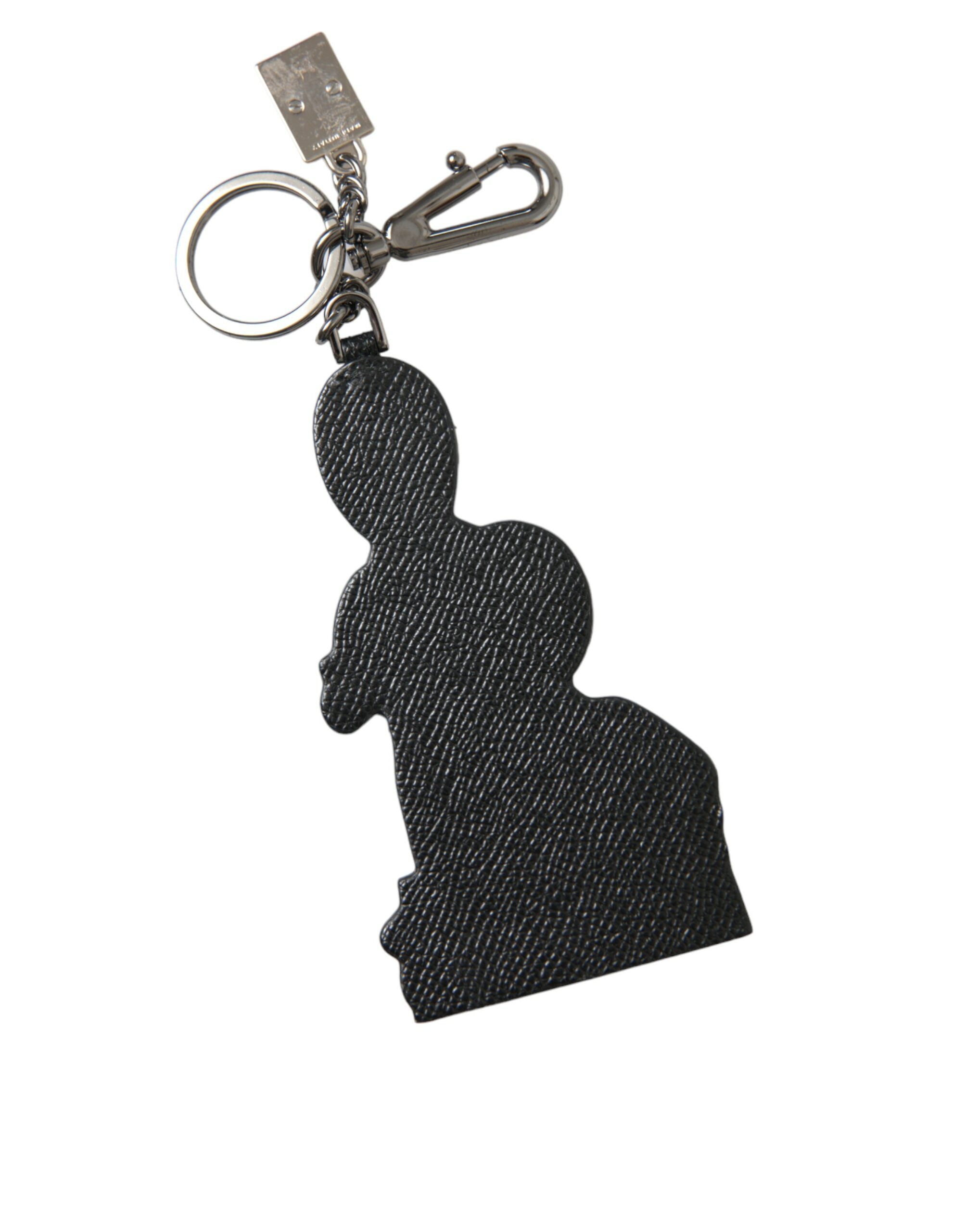 Dolce & Gabbana Dolce & Gabbana Leather Dominico Stefano #DGFAMILY Logo Badge Men's Keychain