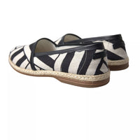 Dolce & Gabbana Dolce & Gabbana Black White Stripes Slip On Espadrille Men's Shoes
