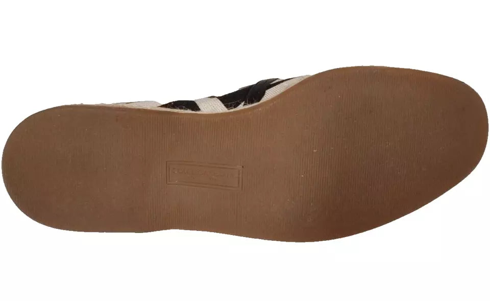Dolce & Gabbana Dolce & Gabbana Black White Stripes Slip On Espadrille Men's Shoes
