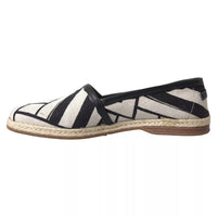 Dolce & Gabbana Dolce & Gabbana Black White Stripes Slip On Espadrille Men's Shoes